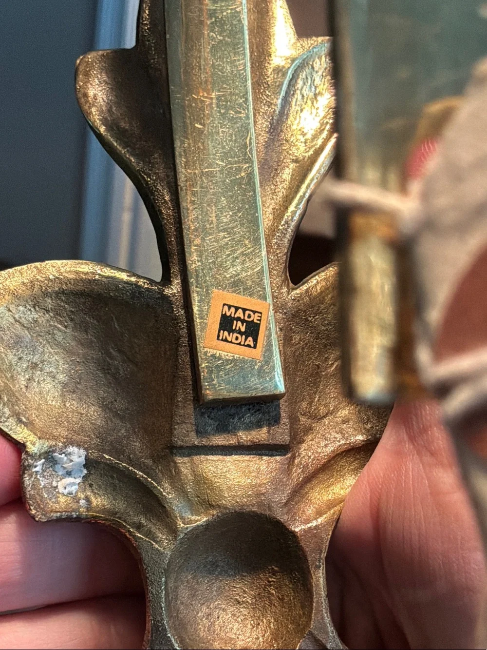 Vintage brass curtain tie backs